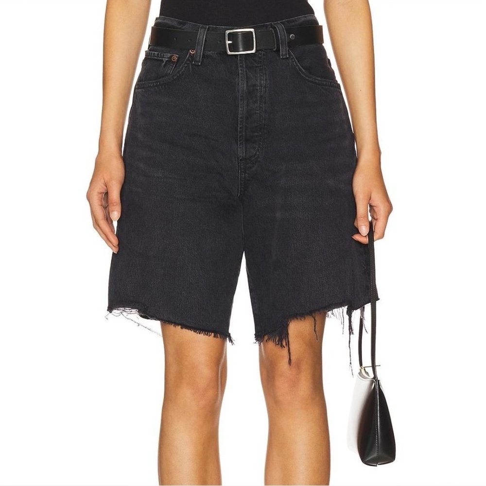 Agolde Black Jean Shorts